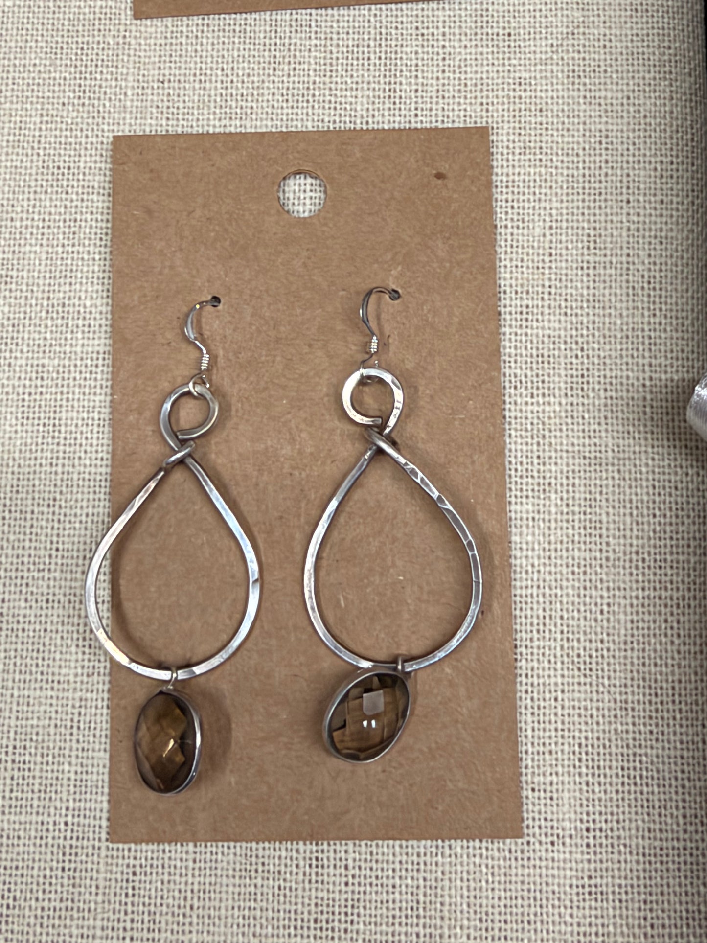 Earrings: Smoky quartz